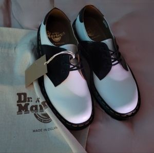 Dr. Martens 1461 Saddle Shoe White + Black